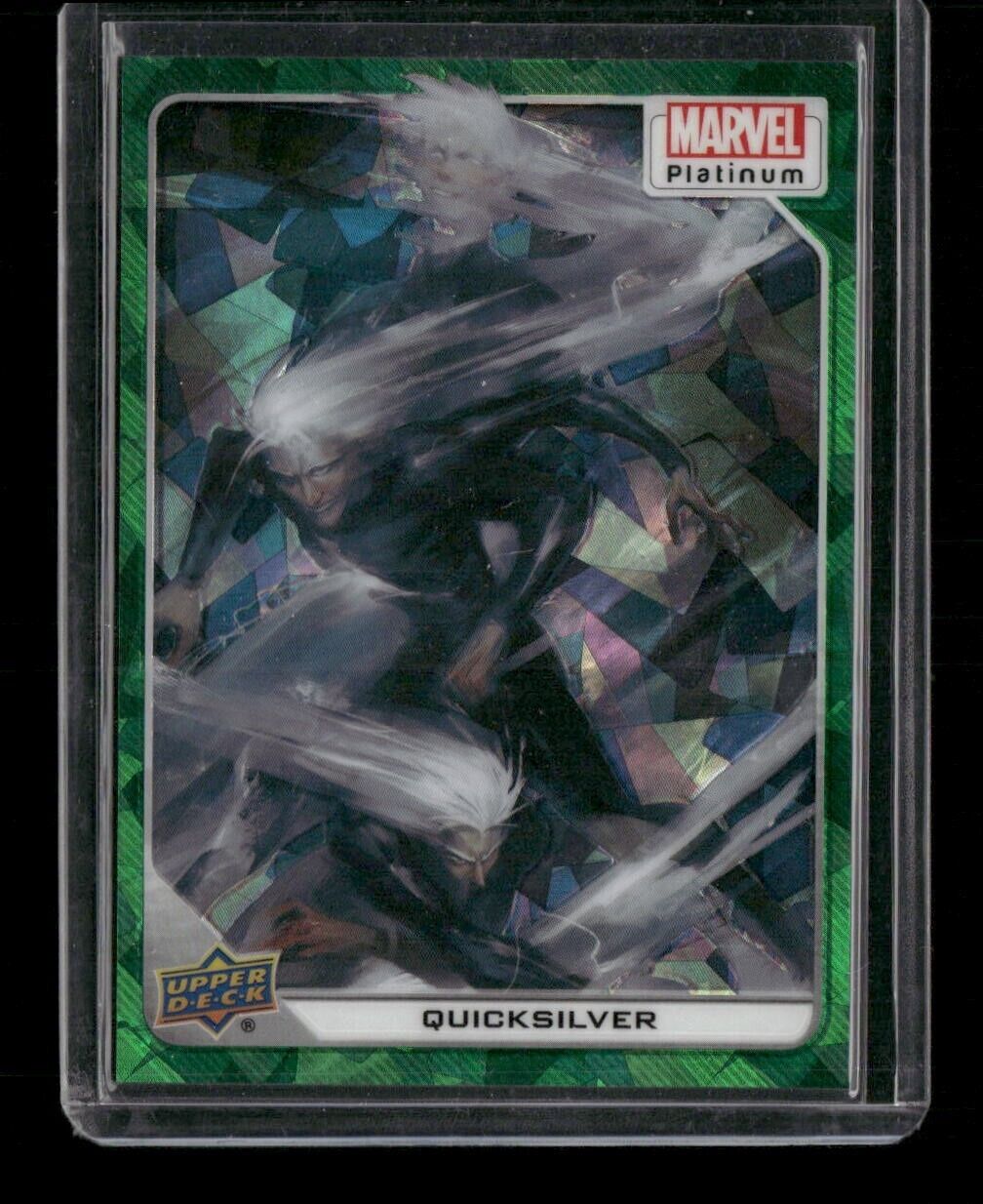 Quicksilver #50 Green Crackle /99 Upper Deck 2023 Marvel Platinum