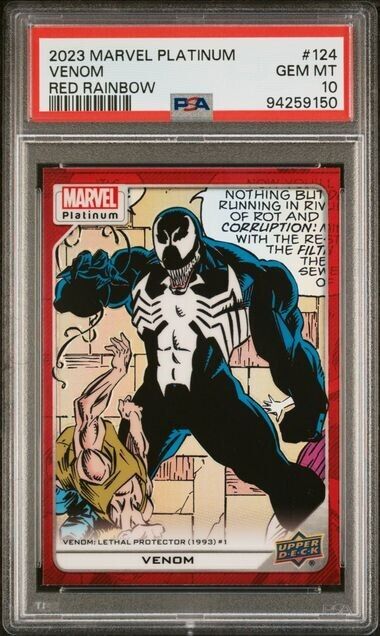 Venom #124 Red Rainbow PSA 10 Upper Deck 2023 Marvel Platinum