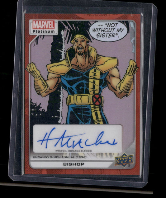 Bishop #185 Creator Auto Orange Rainbow /25 Upper Deck 2023 Marvel Platinum