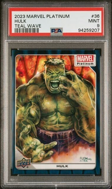 Hulk #36 Teal Wave /799 PSA 9 Upper Deck 2023 Marvel Platinum