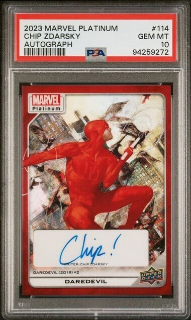 Daredevil #114 Creator Auto Red Rainbow PSA 10 Upper Deck 2023 Marvel Platinum