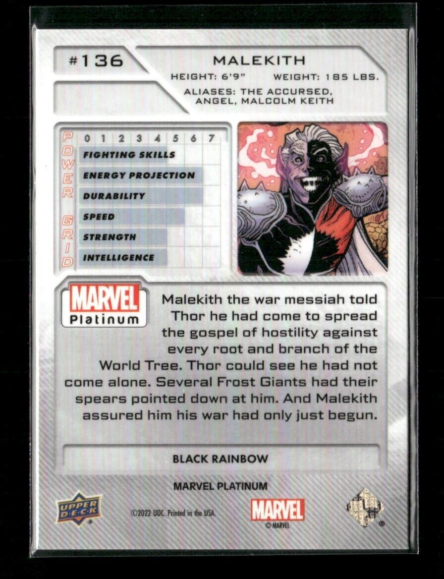 2023 Upper Deck Marvel Platinum Malekith #136 Black Rainbow