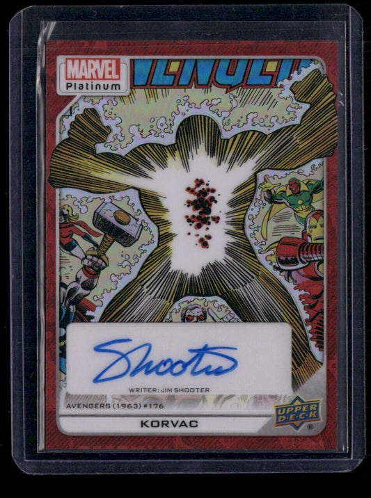 Korvac #138 Creator Auto Red Rainbow Upper Deck 2023 Marvel Platinum