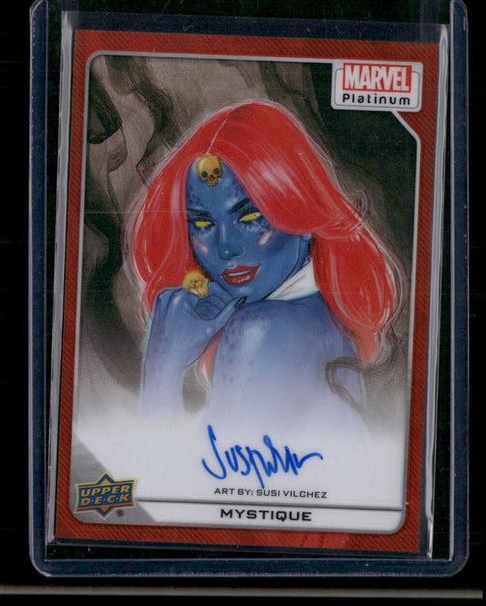 Mystique #29 Artist Auto Orange Rainbow /35 Upper Deck 2023 Marvel Platinum