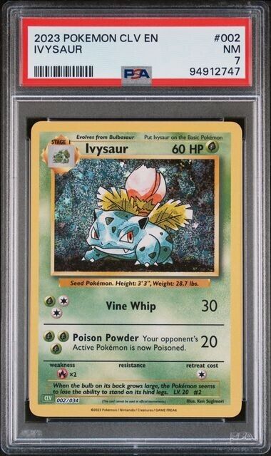 Ivysaur Holo #002 PSA 7 CLV TCG Classic Collection 2023 Pokemon Card