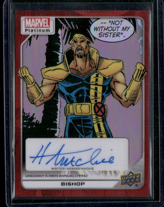 Bishop #185 Creator Auto Red Rainbow Upper Deck 2023 Marvel Platinum