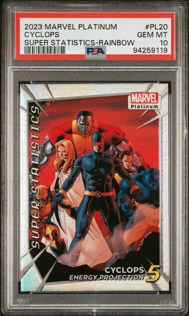 Cyclops PL20 Super Statisics Rainbow PSA 10 Upper Deck 2023 Marvel Platinum