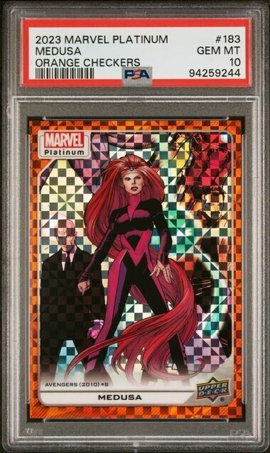 Medusa #183 Orange Checkers /33 PSA 10 Upper Deck 2023 Marvel Platinum