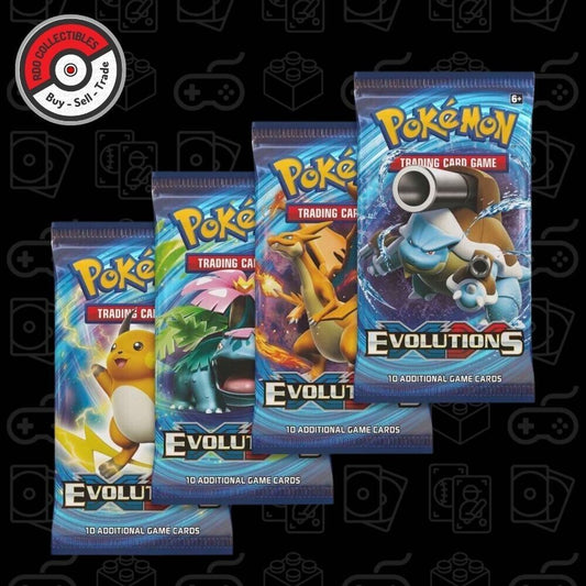 Pokemon XY Evolutions Booster Pack Art Set (4 Packs)