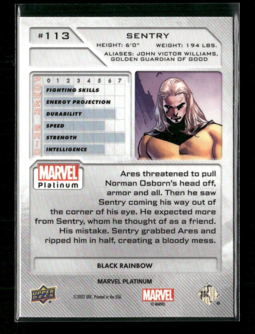 2023 Upper Deck Marvel Platinum Sentry #113 Black Rainbow