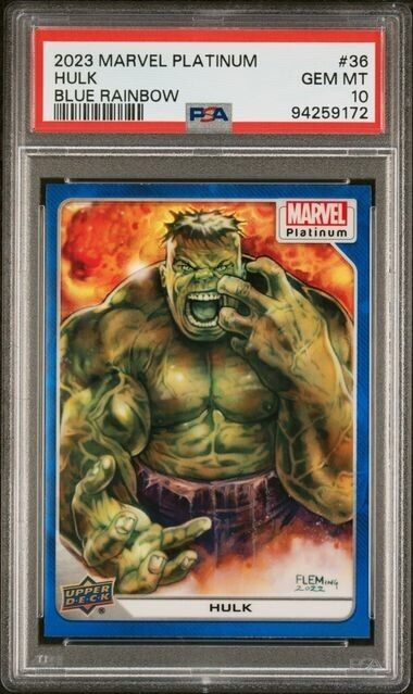 Hulk #36 Blue Rainbow PSA 10 Upper Deck 2023 Marvel Platinum