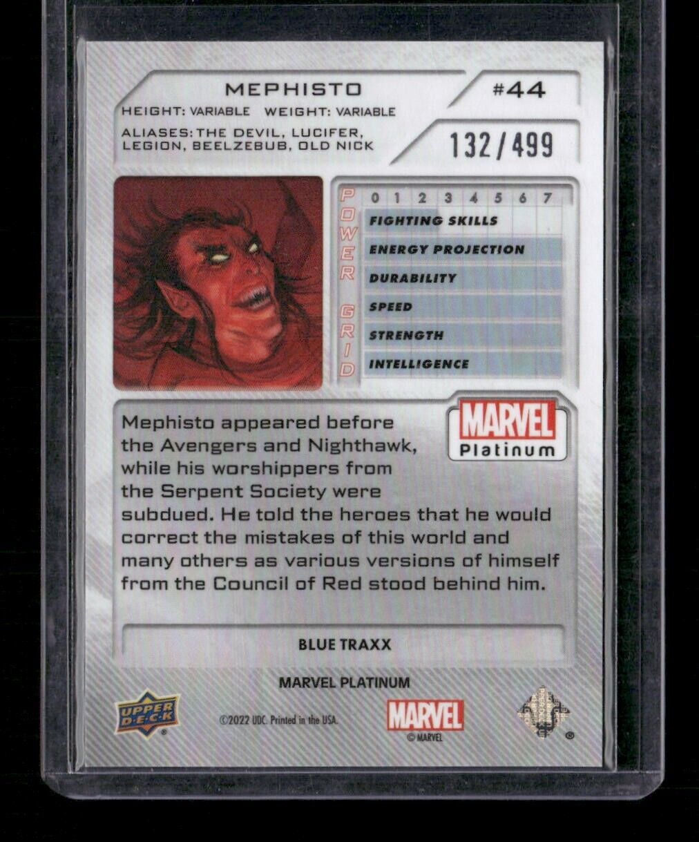 Mephisto #132 Blue Traxx /499 Upper Deck 2023 Marvel Platinum
