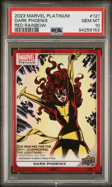 Dark Pheonix #121 Red Rainbow PSA 10 Upper Deck 2023 Marvel Platinum