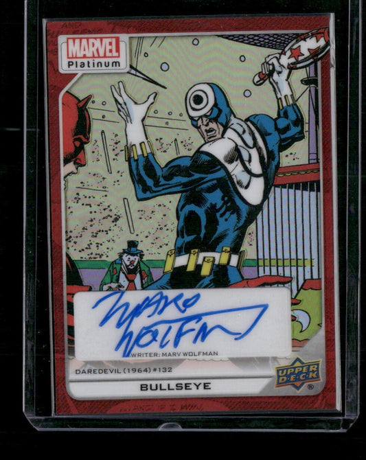 Bullseye #158 Creator Auto Red Rainbow Upper Deck 2023 Marvel Platinum