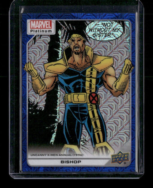 Bishop #185 Blue Traxx /499 Upper Deck 2023 Marvel Platinum