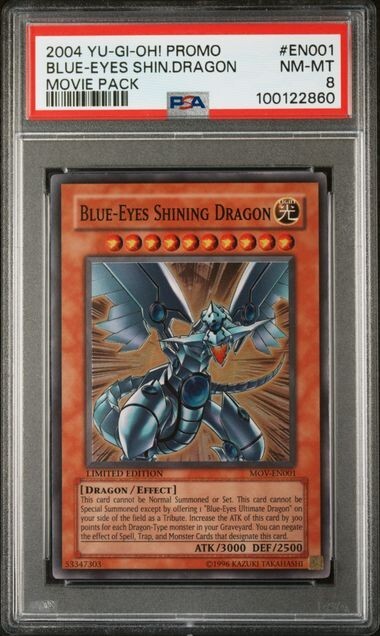 Blue Eyes Shining Dragon PSA 8 EN001 2004 Yu-Gi-Oh Movie Promo