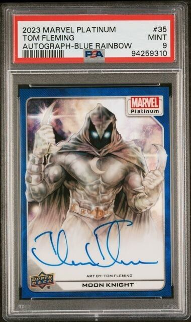 Moon Knight #35 Artist Auto Blue Rainbow /25 PSA 9 UD 2023 Marvel Platinum