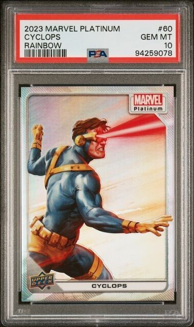 Cyclops #60 Rainbow PSA 10 Upper Deck 2023 Marvel Platinum