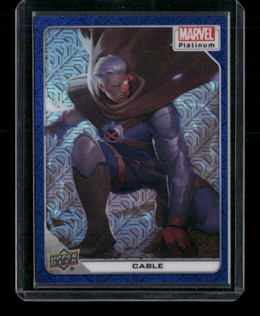 Cable #79 Blue Traxx /499 Upper Deck 2023 Marvel Platinum