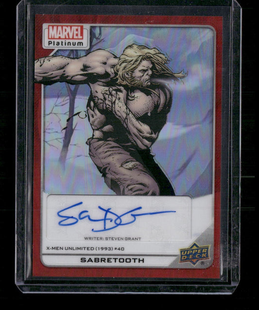 Sabretooth #189 Creator Auto Red Rainbow Upper Deck 2023 Marvel Platinum