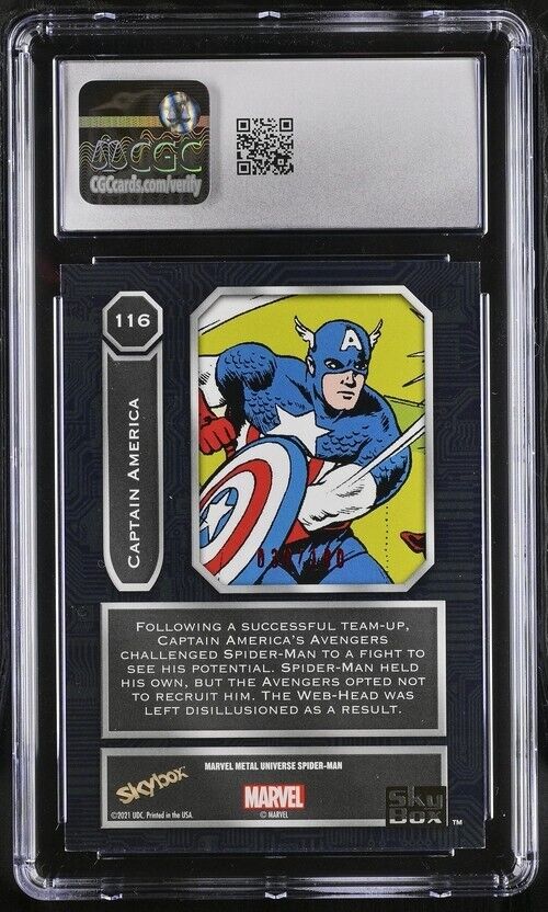 Captain America #116 CGC 9 Red Precious Metal Gems /100 PMG 2022 Marvel Metal