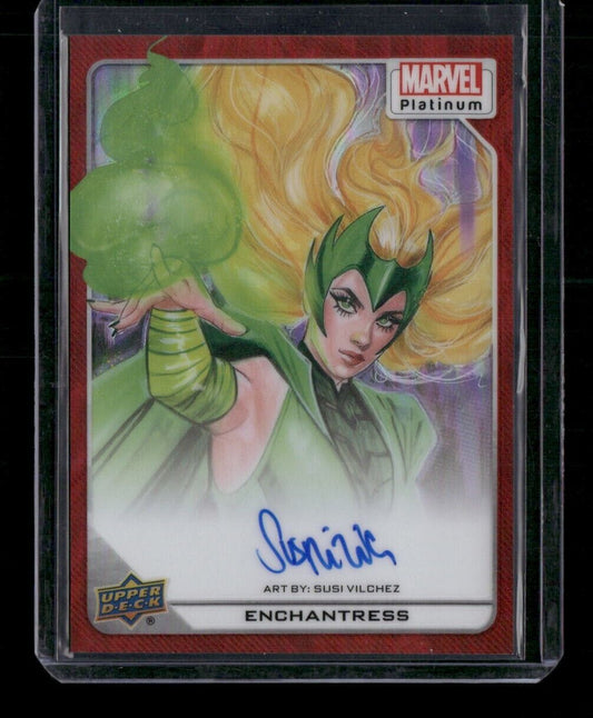 Enchantress #32 Artist Auto Red Rainbow Upper Deck 2023 Marvel Platinum