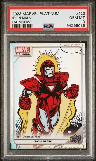 Iron Man #123 Rainbow PSA 10 Upper Deck 2023 Marvel Platinum