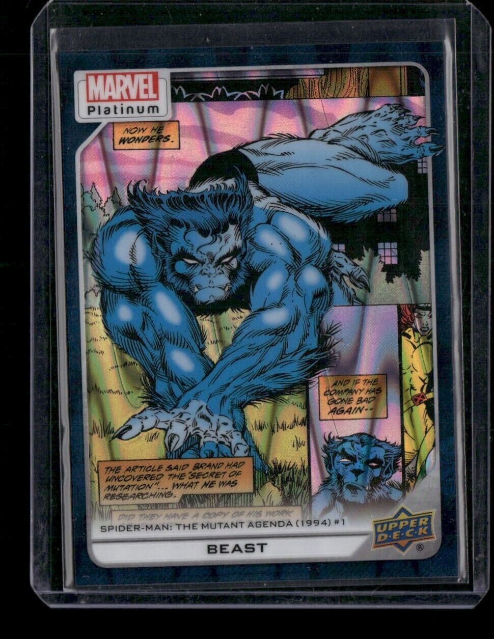 Beast #188 Teal Wave /799 Upper Deck 2023 Marvel Platinum