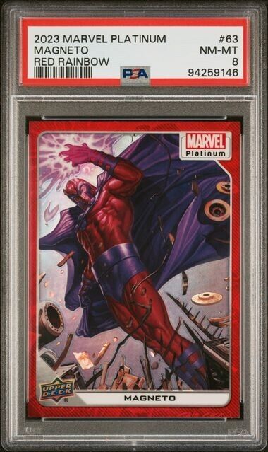 Magneto #63 Red Rainbow PSA 8 Upper Deck 2023 Marvel Platinum