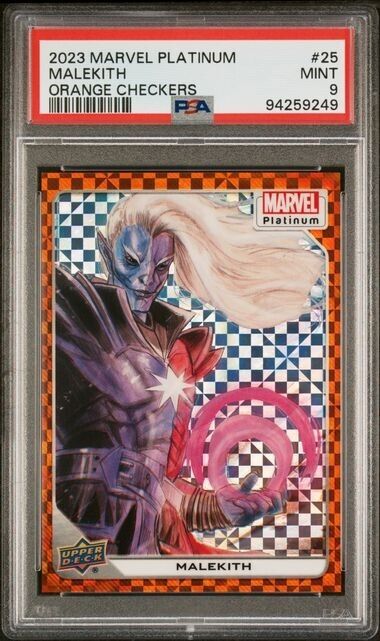 Malekith #25 Orange Checkers 30/33 PSA 9 Upper Deck 2023 Marvel Platinum