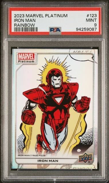 Iron Man #123 Rainbow PSA 9 Upper Deck 2023 Marvel Platinum