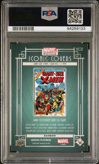 Giant Size X-Men 1 Iconic Covers IC02 Rainbow PSA 10 2023 UD Marvel Platinum