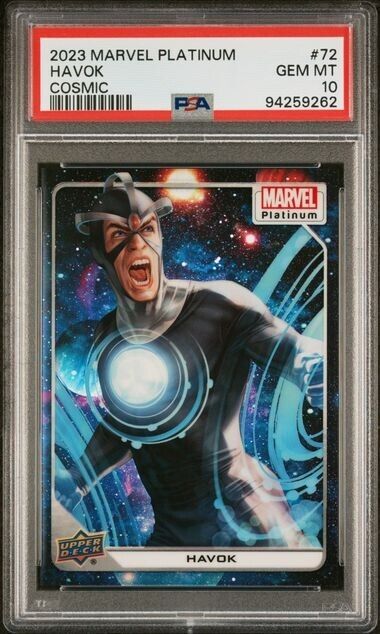 Havok #72 Cosmic /25 PSA 10 Upper Deck 2023 Marvel Platinum