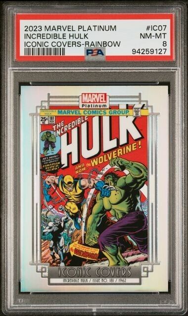 Incredible Hulk 181 Iconic Covers IC07 Rainbow PSA 8 2023 UD Marvel Platinum