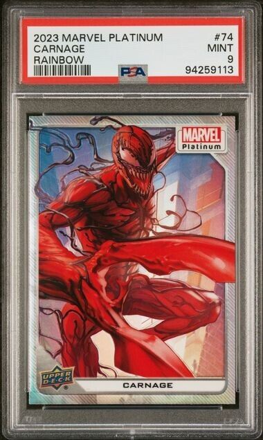 Carnage #74 Rainbow PSA 9 Upper Deck 2023 Marvel Platinum