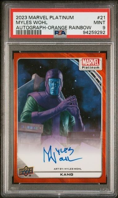 Kang #21 Artist Auto Orange Rainbow /35 PSA 9 Upper Deck 2023 Marvel Platinum