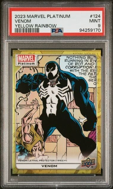 Venom #124 Yellow Rainbow PSA 9 Upper Deck 2023 Marvel Platinum