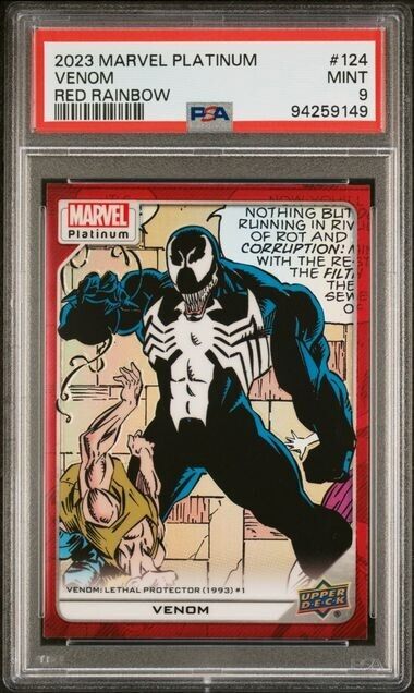 Venom #124 Red Rainbow PSA 9 Upper Deck 2023 Marvel Platinum