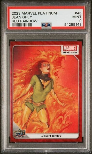 Jean Grey #46 Red Rainbow PSA 9 Upper Deck 2023 Marvel Platinum