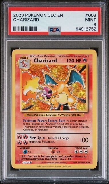 Charizard Holo #003 PSA 9 CLC TCG Classic Collection 2023 Pokemon Card