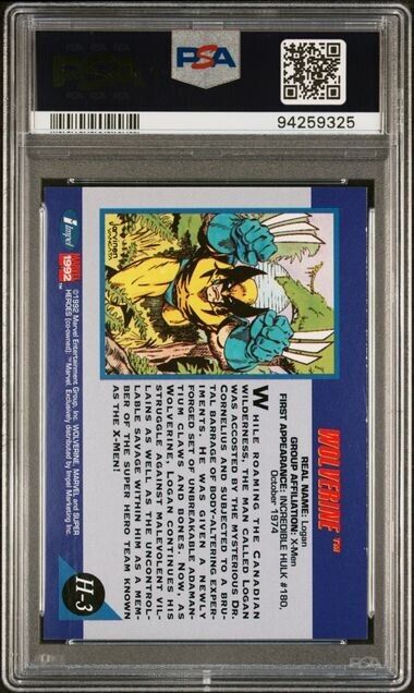 Wolverine #H-3 PSA 6 Hologram 1992 Impel Marvel Universe