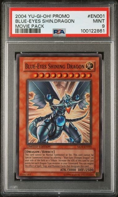 Blue Eyes Shining Dragon PSA 9 EN001 2004 Yu-Gi-Oh Movie Promo