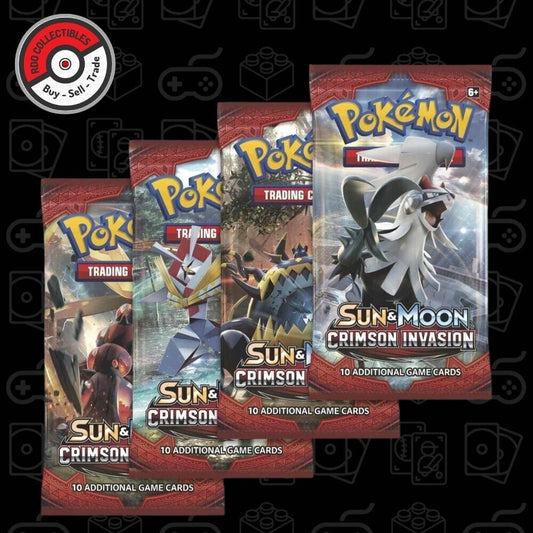 Pokemon Crimson Invasion Booster Pack Art Set (4 Packs)