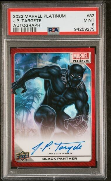 Black Panther #82 Artist Auto Red Rainbow PSA 9 Upper Deck 2023 Marvel Platinum