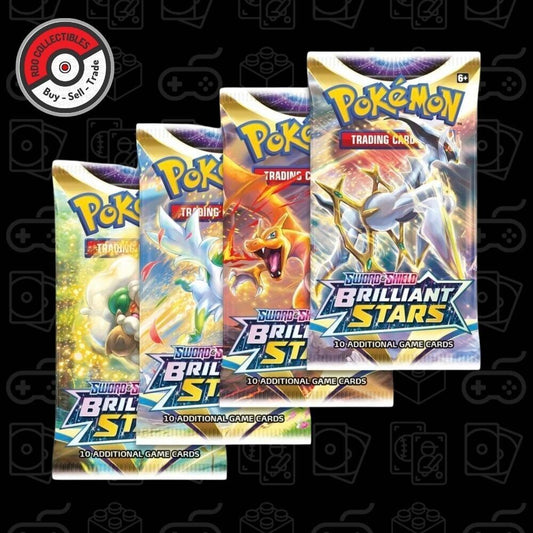 Pokemon Brilliant Stars Booster Pack Art Set (4 Packs)