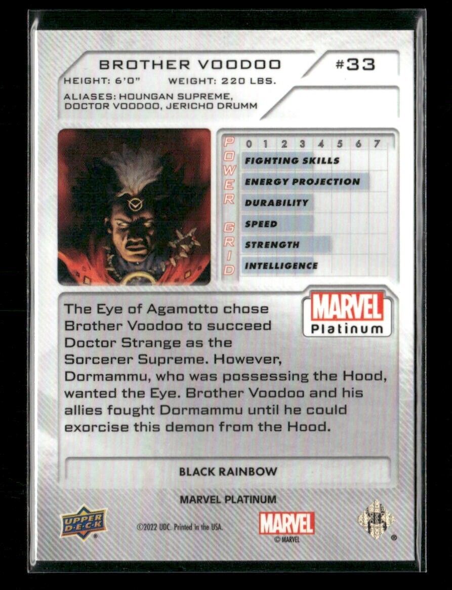 2023 Upper Deck Marvel Platinum Brother Voodoo #33 Black Rainbow