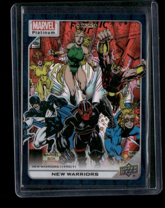 New Warriors #162 Teal Wave /799 Upper Deck 2023 Marvel Platinum