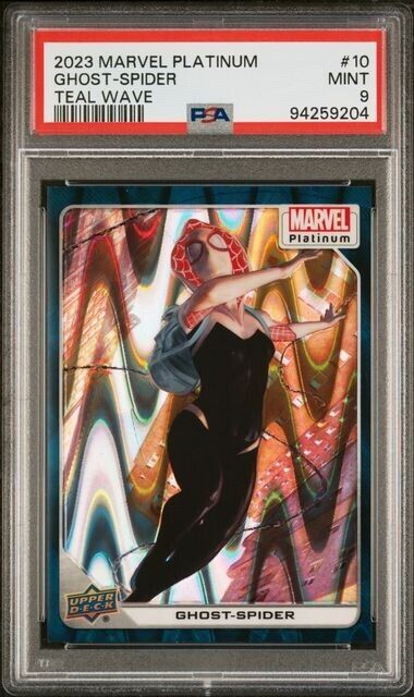 Ghost-Spider #10 Teal Wave /799 PSA 9 Upper Deck 2023 Marvel Platinum