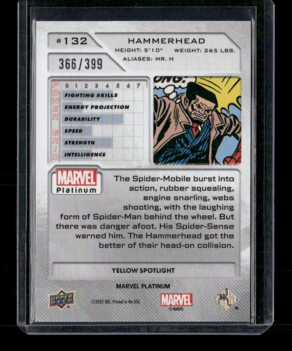 Hammerhead #132 Yellow Spotlight /399 Upper Deck 2023 Marvel Platinum