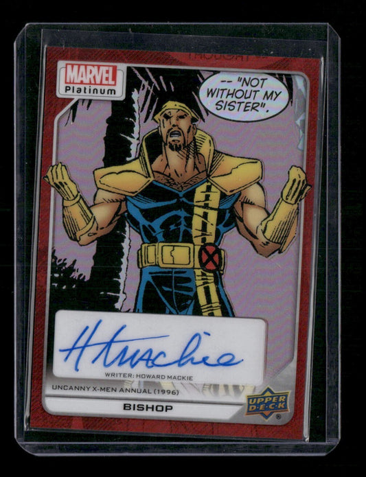 Bishop #185 Creator Auto Red Rainbow Upper Deck 2023 Marvel Platinum